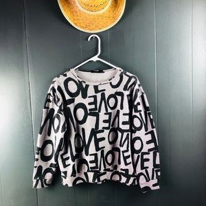 Topshop Love Sweatshirt SZ 8